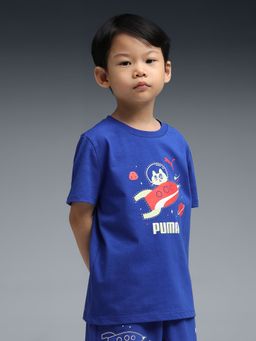 Puma - Blue Cotton Half Sleeves T-Shirt