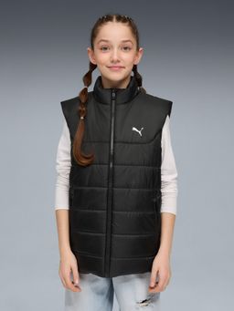 Puma - Black Polyester Sleeveless Puffer Jacket