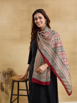 Fabindia - Multi-Color Silk Bagh Block Printed Stole