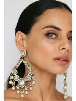 Amreli Jaipur - Lalima Kundan Pearl Earrings