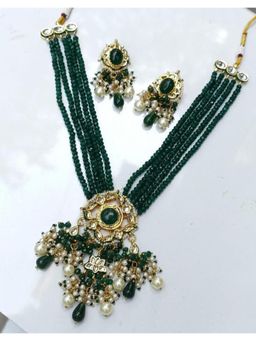 Amreli Jaipur - Vrishali Carving Kundan Set