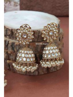 Amreli Jaipur - Oorvi Polki Jhumki Earrings