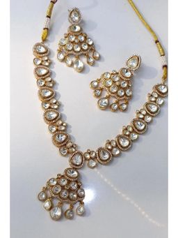 Amreli Jaipur - Kasiya Polki Gold Necklace Set