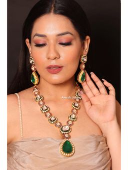 Amreli Jaipur - Jayarani Polki Necklace Set