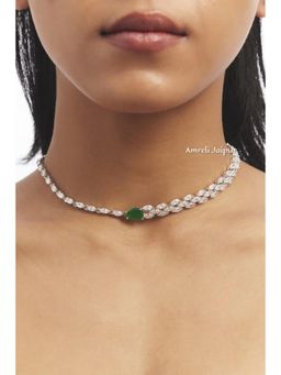 Amreli Jaipur - Cordelia Diamante Silver Necklace Set