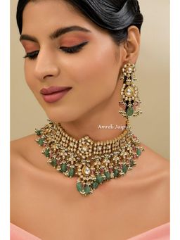Amreli Jaipur - Razoo Green Plated Choker Set