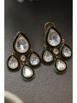 Amreli Jaipur - Emerald Polki Earrings