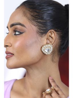 Amreli Jaipur - Vamika Polki Studs Earrings