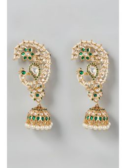 Amreli Jaipur - Sahin Polki White Kundan Earrings
