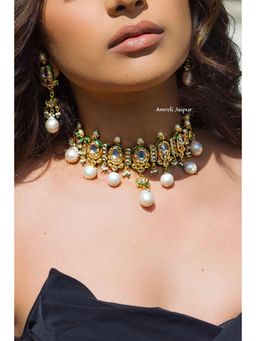 Amreli Jaipur - Zeri Kundan Choker Set