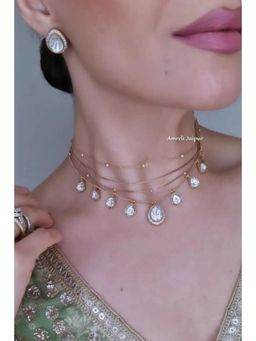 Amreli Jaipur - Azari Polki Necklace Set