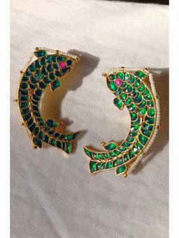 Amreli Jaipur - Kairani Pachi Kundan Ear Cuffs