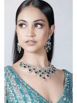 Amreli Jaipur - Adeline Diamond Necklace Set