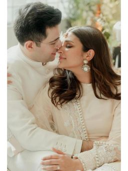 Amreli Jaipur - Victorian Polki Earrings With Maangtika