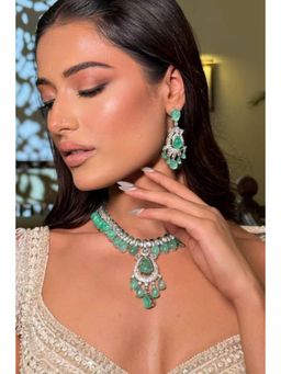 Amreli Jaipur - Lumina Green Diamond Set