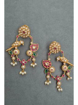 Amreli Jaipur - Saanvee Polki Chandbali Earrings