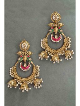 Amreli Jaipur - Lainee Matt Gold Chandbali Earrings
