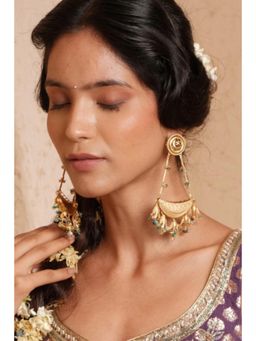 Amreli Jaipur - Raag Green Plated Earrings