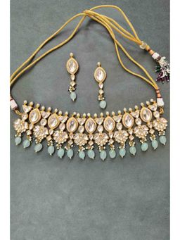 Amreli Jaipur - Gulaabi Pachi Kundan Set