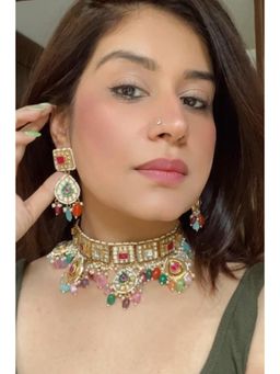 Amreli Jaipur - Girija Pachi Kundan Choker Set