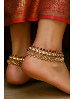 Amreli Jaipur - Pachi Kundan Anklets