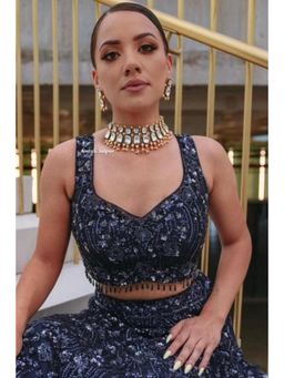 Amreli Jaipur - Celest Polki Gold Choker Set