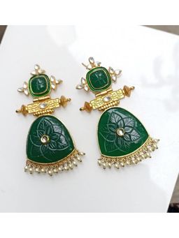 Amreli Jaipur - Gloriya Carving Stone Earrings