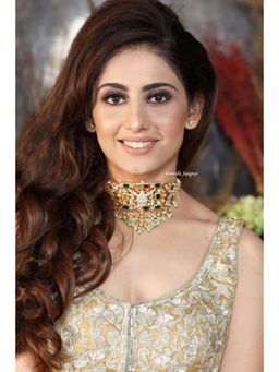 Amreli Jaipur - Navrat Polki White Choker Set