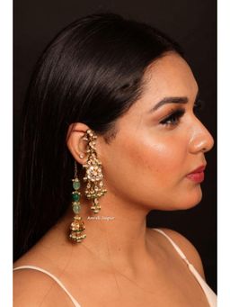 Amreli Jaipur - Auror Pachi Kundan Earrings