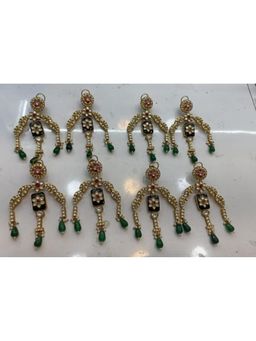 Amreli Jaipur - Sabya Victorian Green Polki Earrings