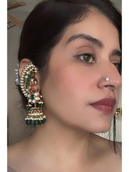 Amreli Jaipur - Mayura Polki Ear Cuff Jhumkis