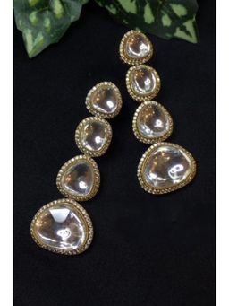 Amreli Jaipur - Ney Polki White Earrings