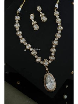 Amreli Jaipur - Kylie Polki White Necklace Set