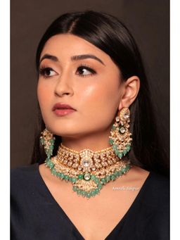 Amreli Jaipur - Gisele Polki Gold Choker Set