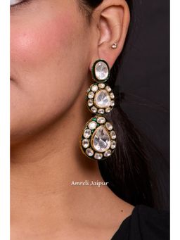 Amreli Jaipur - Larisa Polki Emerald Earrings