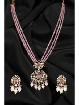 Amreli Jaipur - Roza Long Victorian Purple Necklace Set