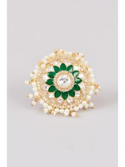 Amreli Jaipur - Aasha Polki Green Kundan Ring