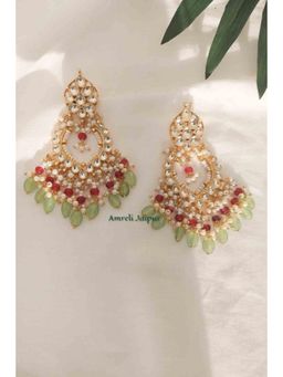 Amreli Jaipur - Gulnaaz Pachi Kundan Earrings