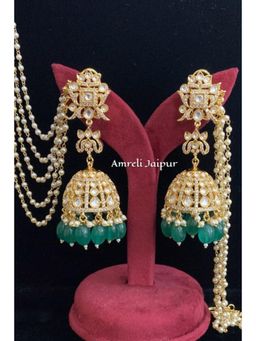 Amreli Jaipur - Rang Jhumkas with Earchains