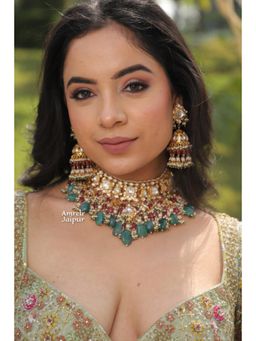 Amreli Jaipur - Sadiki Pachi Kundan Choker Set