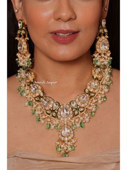 Amreli Jaipur - Nayna Polki Necklace Set