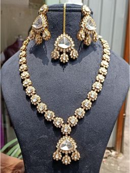 Amreli Jaipur - Marisa Polki Gold Necklace Set