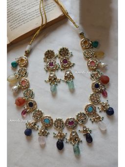 Amreli Jaipur - Namsya Gold Kundan Necklace Set
