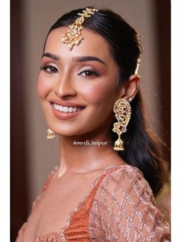 Amreli Jaipur - Nita Gold Earrings with Maangtika