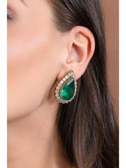 Amreli Jaipur - Josie Doublet Green Stone Earrings