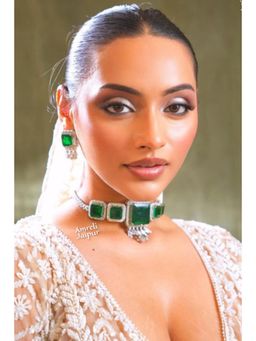 Amreli Jaipur - Glory Diamante Emerald Set
