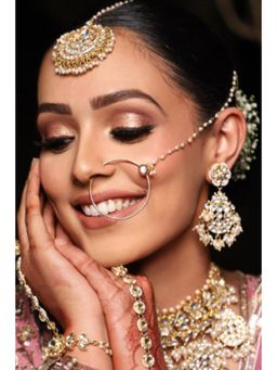 Amreli Jaipur - Pachi White Kundan Nose Ring