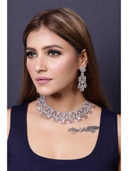 Amreli Jaipur - Tionna Pink Diamante Choker Set