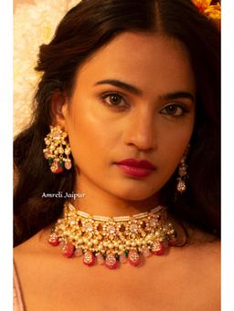 Amreli Jaipur - Rozin Polki Kundan Set