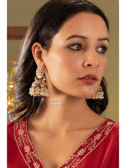 Amreli Jaipur - Shamsia Jadau Jhumka Earrings